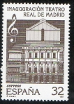 Stamps Spain -  3515- Ignaguración del Teatro Real de Madrid.  Fachada principal del Teatro.