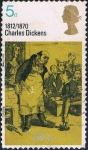 Sellos de Europa - Reino Unido -  CENT. DE LA MUERTE DE CHARLES DICKENS. OLIVER. Y&T Nº 594