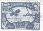 Stamps Spain -  Pro Unión Iberoamericana- Travesía del Atlántico 1922    (I)