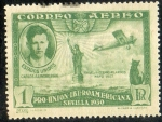Stamps : Europe : Spain :  588- Pro Unión Iberoamericana.Lindbergh.