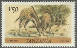 Stamps : Africa : Tanzania :  JIRAFAS