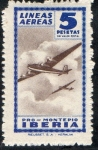 Stamps : Europe : Spain :  Lineas Aerias Iberia . Pro-Montepio.