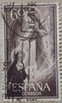 Stamps Spain -  cent de la fiestade s corazon de jesus en la iglesia universal 1857 1957