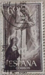 Sellos de Europa - Espaa -  cent de la fiestade s corazon de jesus en la iglesia universal 1857 1957