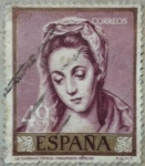 Stamps Spain -  la sagrada familia-fragmento (greco) 1961