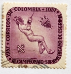 Stamps Colombia -  Campeonato de Esgrima