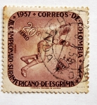 Stamps Colombia -  Campeonato de Esgrima