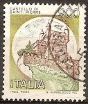 Stamps Italy -  Castillo de Saint Pierre-Aosta .