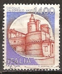 Stamps Italy -  Castillo Caldoresco Castle-Vasto.