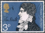 Stamps : Europe : United_Kingdom :  ANIVERSARIOS LITERARIOS. JOHN KEATS (1795-1821). Y&T Nº 640