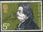 Stamps United Kingdom -  ANIVERSARIOS LITERARIOS. THOMAS GRAY (1719-1771). Y&T Nº 641