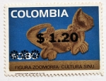 Sellos de America - Colombia -  Figura Zoomorfa