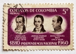 Stamps Colombia -  Independencia Nacional