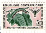 Stamps Central African Republic -  3 Protección de la vegetación