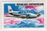 Stamps Africa - Central African Republic -  4 Beechcraft Baron