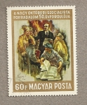 Stamps Hungary -  50 Aniv. Revolución socialista de Octubre