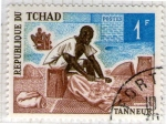 Stamps : Africa : Chad :  25 Tanneur