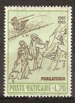 Stamps : Europe : Italy :   "Dante y Virgilio en la entrada al purgatorio"de Rafael "Disputa".