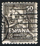 Stamps Spain -  1947 IV Cent. del nacimiento de Cervantes