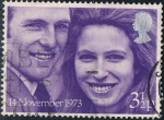 Sellos del Mundo : Europa : Reino_Unido : BODA DE LA PRINCESA ANA Y EL CAPITÁN MARK PHILIPS. Y&T Nº 700