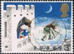 Stamps : Europe : United_Kingdom :  NAVIDAD 1973. ILUSTRACIONES DE EL BUEN REY WENCESLAS, EL PAJE Y EL CAMPESINO. Y&T Nº 702