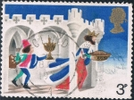 Stamps United Kingdom -  NAVIDAD 1973. ILUSTRACIONES DE EL BUEN REY WENCESLAS, EL PAJE Y EL CAMPESINO. Y&T Nº 704
