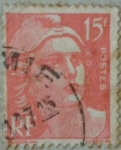 Sellos del Mundo : Europe : France : postes gandon cortot.rf.1950