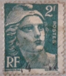 Stamps : Europe : France :  gandon cortot postes 1950