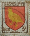 Stamps : Europe : France :  aunis.republique francaise 1954
