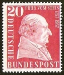 Stamps Germany -  FREIHERR VON STEIN - DEUTSCHE BUNDESPOST