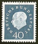 Stamps Germany -  PROF. HEUSS - DEUTSCHE BUNDESPOST