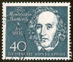 Stamps Germany -  FELIX MENDELSSOHN BARTHOLDY - DEUTSCHE BUNDESPOST