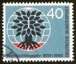 Stamps Germany -  WELTFLUCHTLINGSJAHR - DEUTSCHE BUNDESPOST