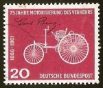 Stamps Germany -  75 JAHRE MOTORISIERUNG - DEUTSCHE BUNDESPOST