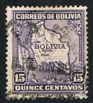 Sellos del Mundo : America : Bolivia : MAPA DE BOLIVIA