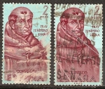 Stamps Spain -  Exploradores y colonizadores (Fray Junípero Serra).