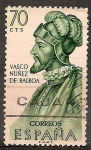 Stamps Spain -  Exploradores y colonizadores (Vasco Nuñez de Balboa).