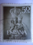 Stamps Spain -  Año Mariano.-Nuestra Señora del Pilar -Zargoza. Ed: 1136