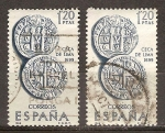 Stamps Spain -  Monedas de Lima Casa de la Moneda (1699).