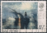 Stamps United Kingdom -  BICENT. DEL NACIMIENTO DEL PINTOR WILLIAM TURNER. PAZ, LOS FUNERALES MARÍTIMOS. Y&T Nº 747