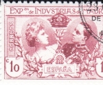 Stamps Spain -  EXPOSICIÓN DE INDUSTRIAS DE MADRID- Sellos recuerdo    (I)