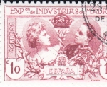 Sellos de Europa - Espaa -  EXPOSICIÓN DE INDUSTRIAS DE MADRID- Sellos recuerdo    (I)