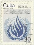 Sellos del Mundo : America : Cuba : X ANIVERSARIO DE LA DECLARACION UNIVERSAL DE LOS DERECHOS HUMANOS