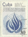 Sellos de America - Cuba -  X ANIVERSARIO DE LA DECLARACION UNIVERSAL DE LOS DERECHOS HUMANOS