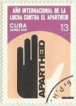 Stamps : America : Cuba :  AÑO INTERNACIONAL DE LA LUCHA CONTRA EL APARTHEID