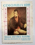 Stamps Colombia -  General Antonio Nariño