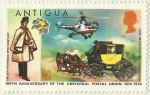Stamps Antigua and Barbuda -  CENTENARIO DE LA UNION POSTAL UNIVERSAL 1874 - 1974