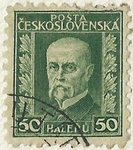 Stamps : Europe : Czechoslovakia :  PRESIDENTE MASARYK