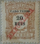 Stamps Cape Verde -  porteado a receber republica 1904