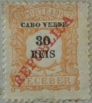 Sellos de Africa - Cabo Verde -  porteado a receber republica 1904